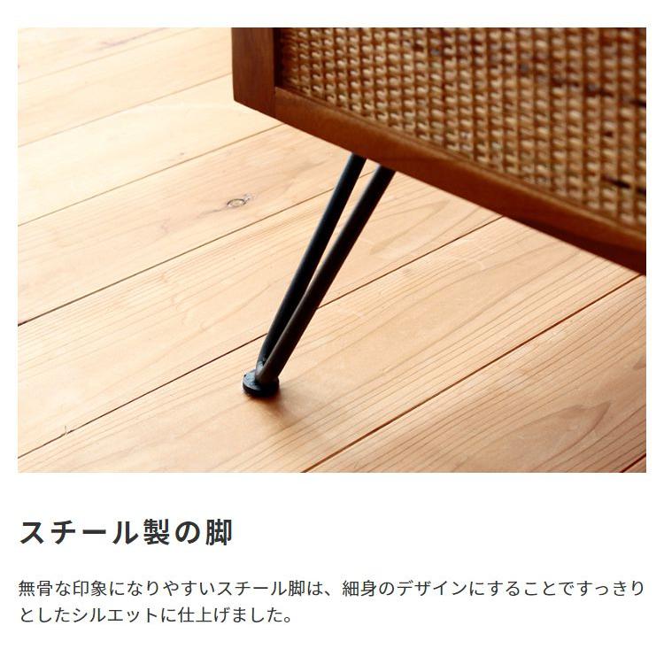 ラタンテーブル 100cm センターテーブル 天然木製 ブラウン