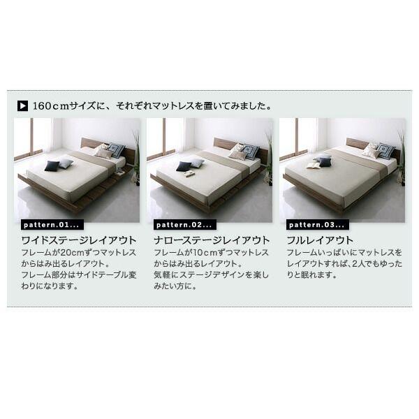 ダブルベッド マットレス付き ナローステージ:幅160cm プレミアムボンネルコイル 組立付き_8