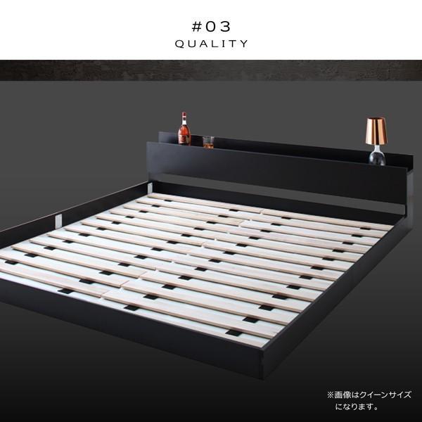 セミダブルベッド マットレス付き ローベッド プレミアムボンネルコイル