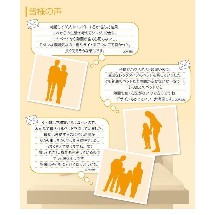 セミダブルベッド マットレス付き ボンネルコイル 連結ベッド_16