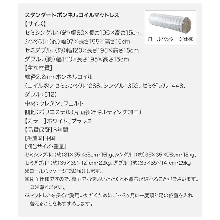 ワイドキングベッド マットレス付き ワイドK220(S+SD) モダン スタンダードボンネルコイル 組立付き_19