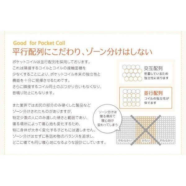 ベッドマットレス シングル ポケットコイル ショート丈 薄型・軽量・高通気 安眠マットレス_9