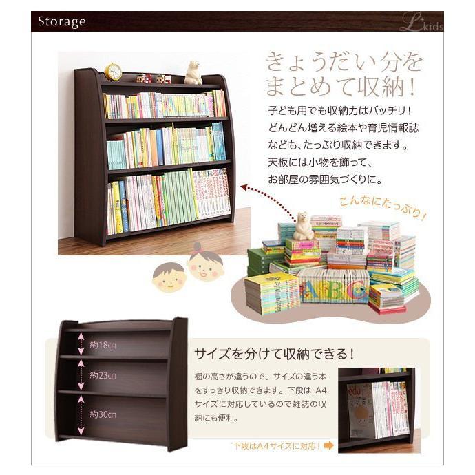 (タイムセール中) 絵本ラック レギュラー 本棚 おしゃれ ソフト素材 大型収納 子供用家具 完成品 絵本棚