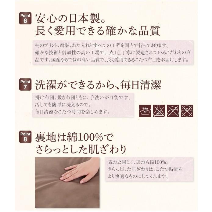こたつ掛け布団 5尺長方形(90×150cm) おしゃれ 国産 こたつ布団の画像