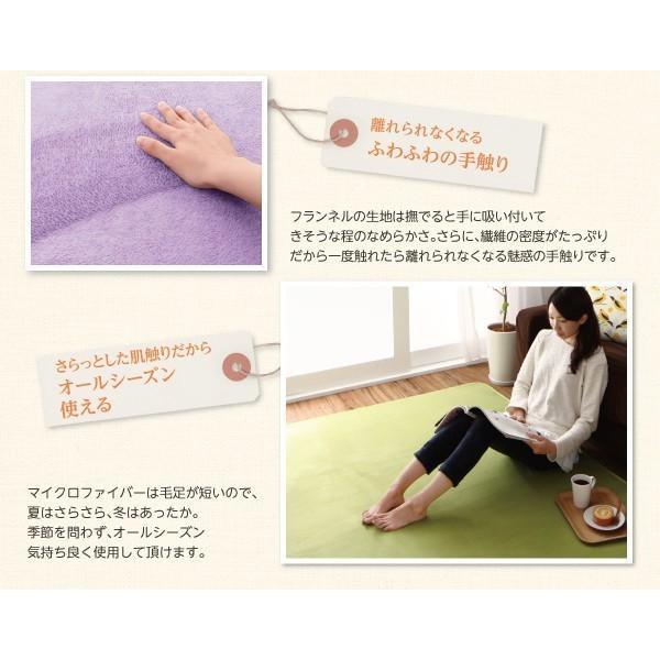 マイクロファイバーラグ 約2畳 185×185cm おしゃれ 厚さ5mm 撥水・ホットカーペット・床暖房対応 ラグマット