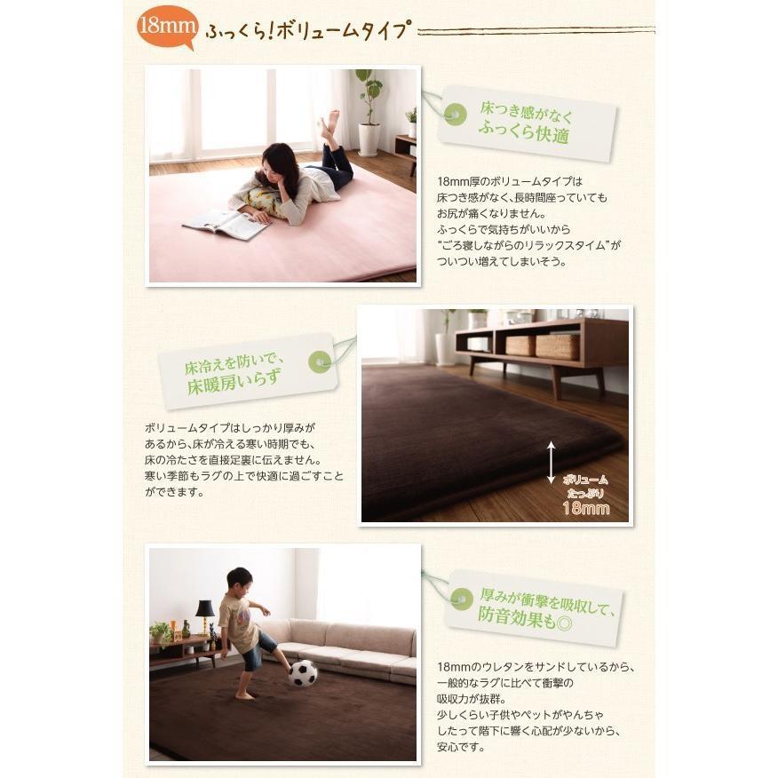 マイクロファイバーラグ 約2畳 185×185cm おしゃれ 厚さ5mm 撥水・ホットカーペット・床暖房対応 ラグマット