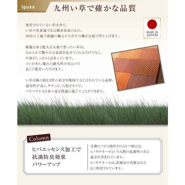 い草ラグ 約1.5畳 140×200cm おしゃれ ふっくら12mm 純国産ブロック 日本製 夏 ラグマット