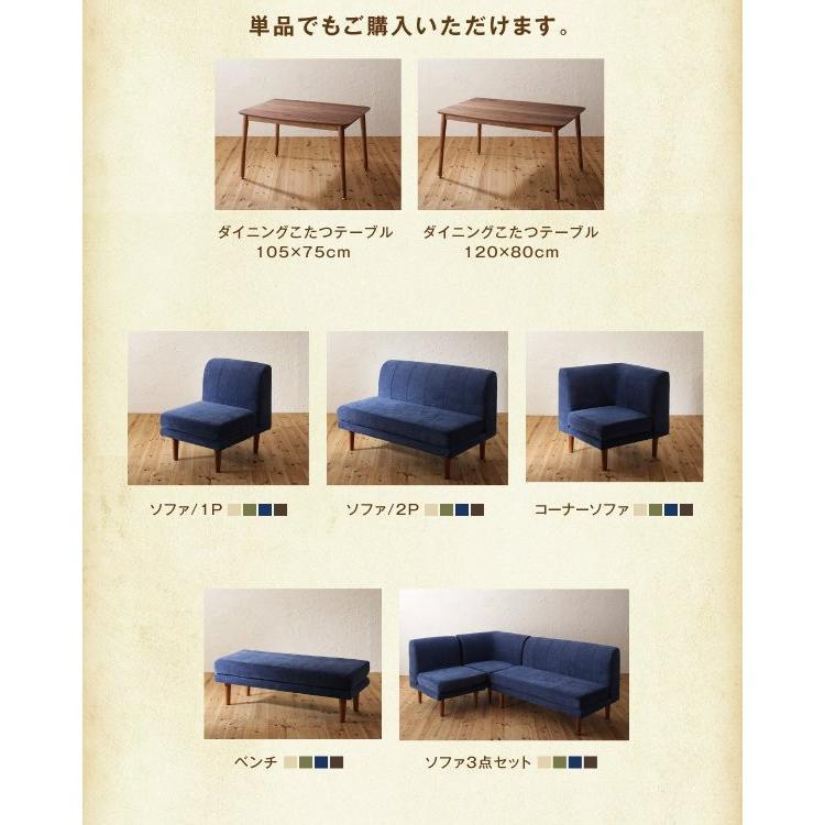 (タイムセール中) ダイニングソファー 3点セット:1P+2P+コーナー おしゃれ 高さ調節 ローソファー_7