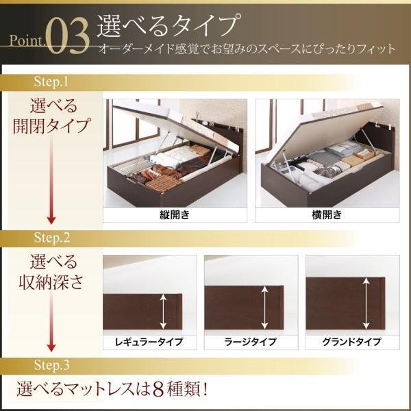 組立設置付 跳ね上げ式ベッド シングルベッド マットレス付き 薄型スタンダードボンネルコイル 横開き/深さグランド 大型収納_7