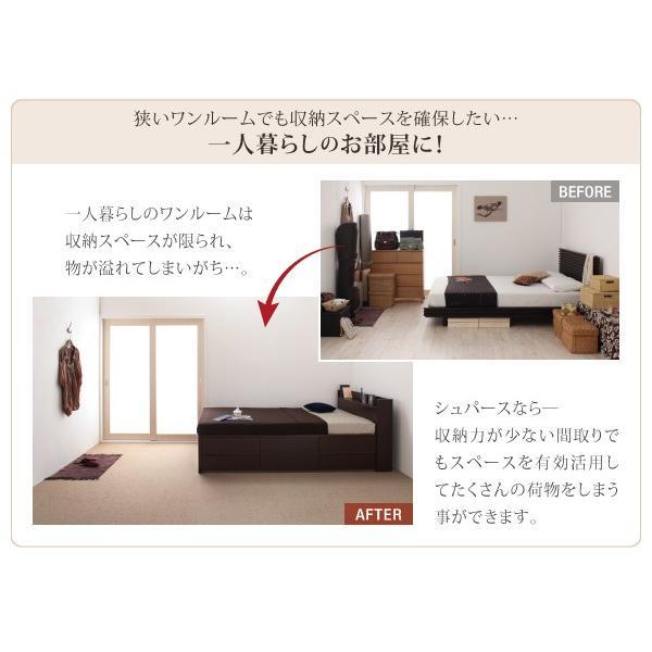 組立設置付 セミシングルベッド マットレス付き 薄型プレミアムポケットコイル 引き出し収納付き_5