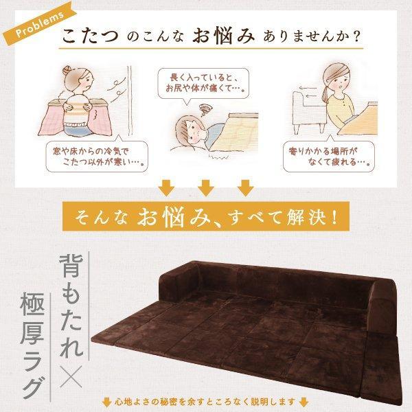 ラグマット 約3畳 250×174cm(大) おしゃれ 2点セット(ラグ+カバー) 厚手 プレイマット_3