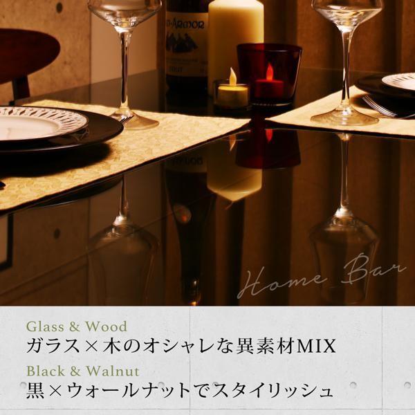 スツール 足置き・オットマン おしゃれ ガラス×天然木製 異素材MIX_4