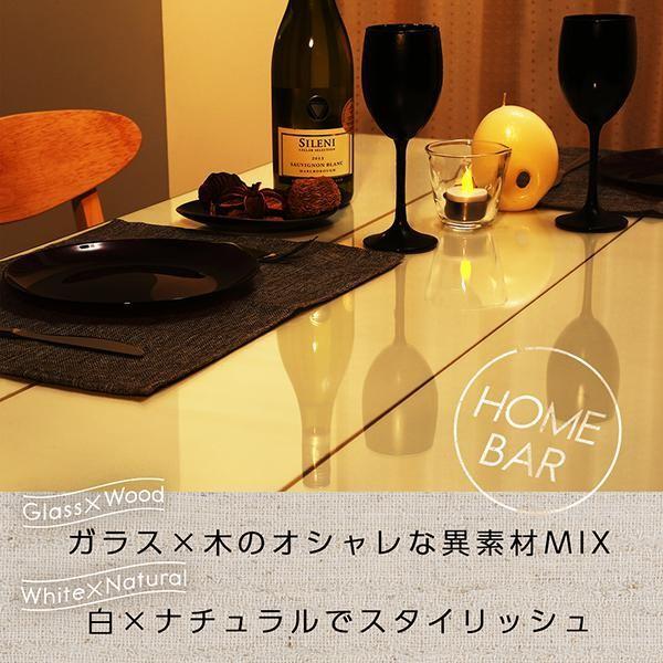 スツール 足置き・オットマン おしゃれ ガラス×天然木製 異素材MIX_3