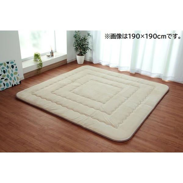 (タイムセール中) ラグマット おしゃれ 約190×240cm 約3畳 厚手 こたつ敷き布団 国産固綿40mm マイクロファイバー地_10
