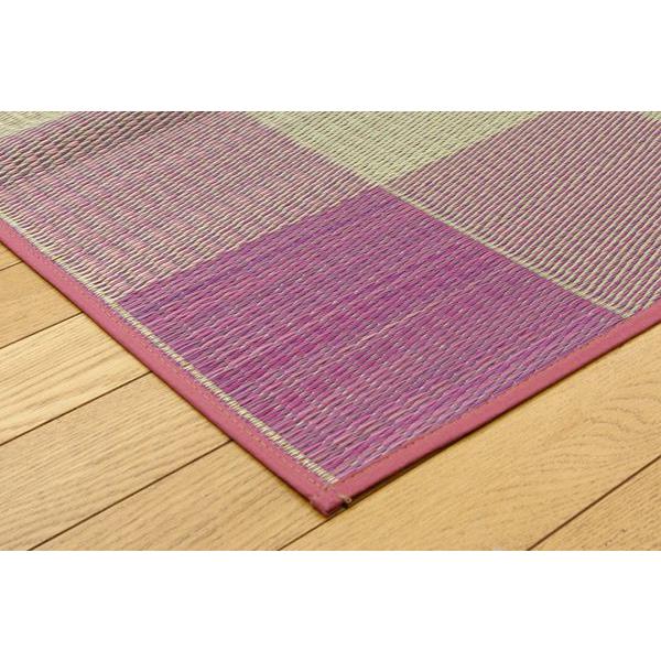 (タイムセール中) い草カーペット 江戸間2畳 174×174cm おしゃれ 国産 花ござ ブロック柄