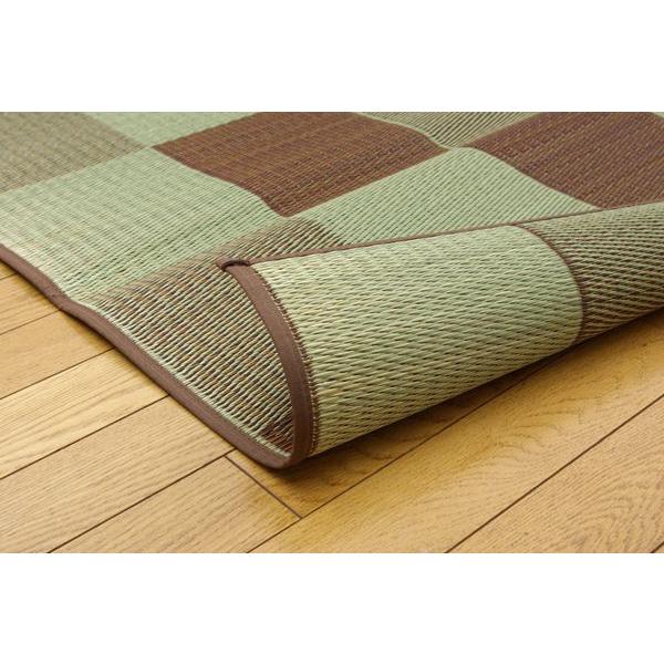 (タイムセール中) い草カーペット 江戸間2畳 174×174cm おしゃれ 国産 花ござ ブロック柄