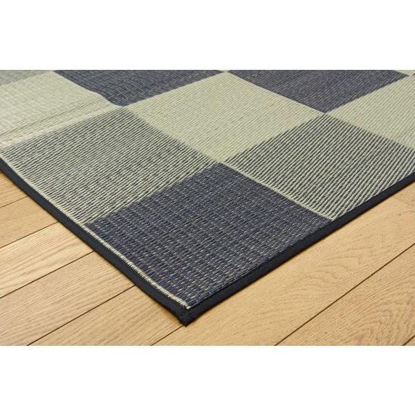 い草カーペット 江戸間4.5畳 261×261cm おしゃれ 国産 花ござ ブロック柄_10