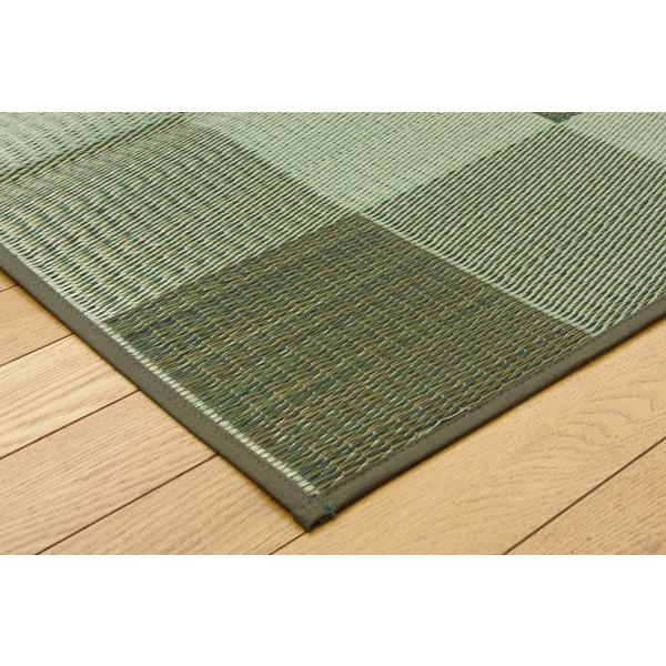 い草カーペット 江戸間4.5畳 261×261cm おしゃれ 国産 花ござ ブロック柄_8