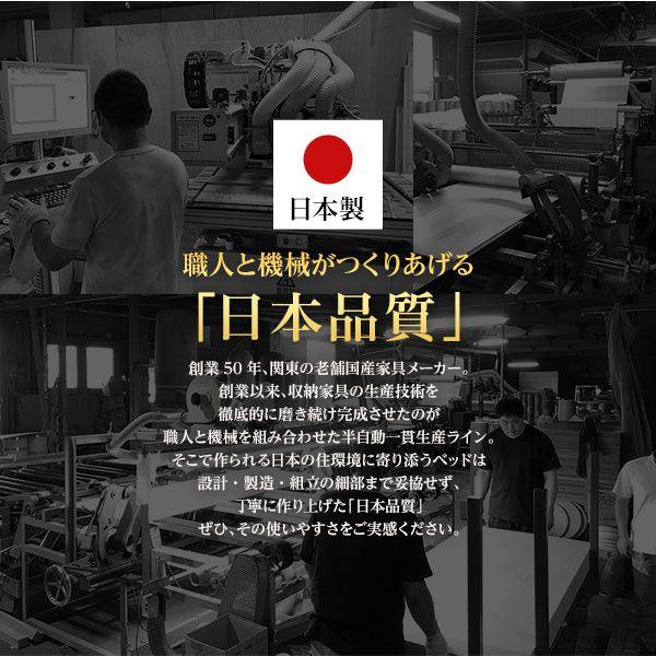 (組立設置) セミシングルベッド マットレス付き ポケットコイル ショート丈 薄型_10