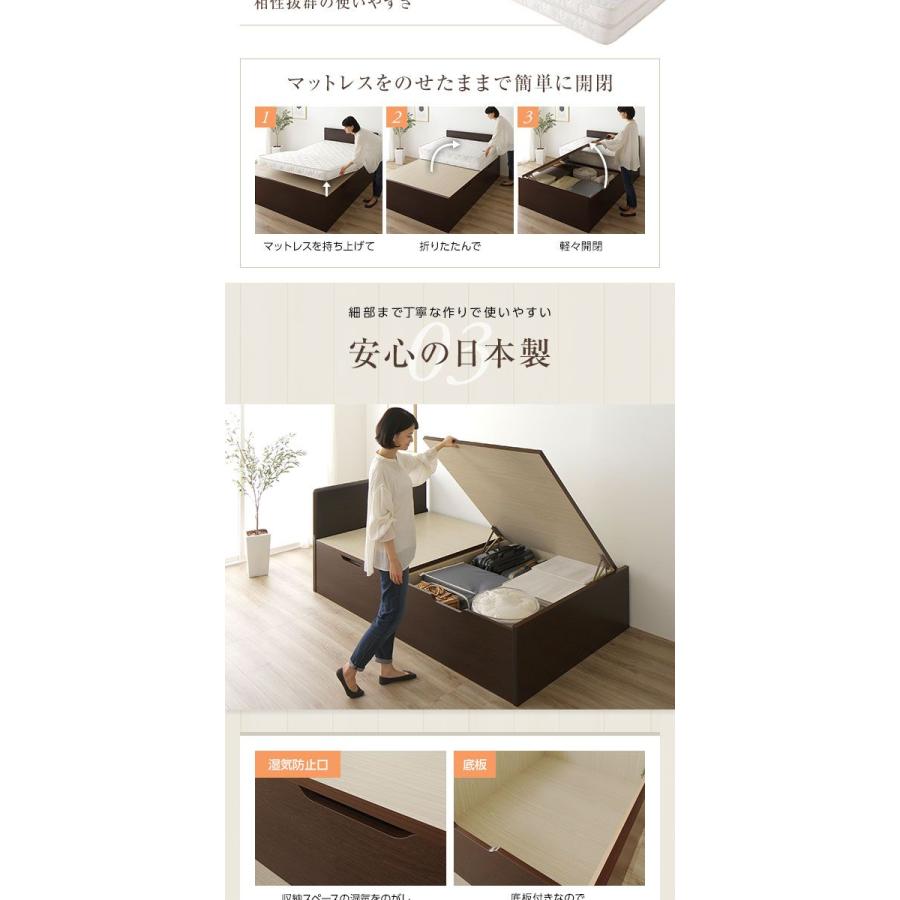 (タイムセール中) 跳ね上げ式ベッド セミダブル ベッドフレームのみ 横開き 深型 フラットヘッド_6