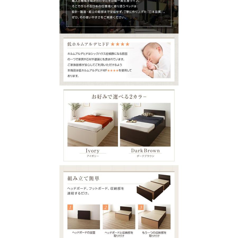 (タイムセール中) 跳ね上げ式ベッド セミダブル ベッドフレームのみ 横開き 深型 フラットヘッド_8