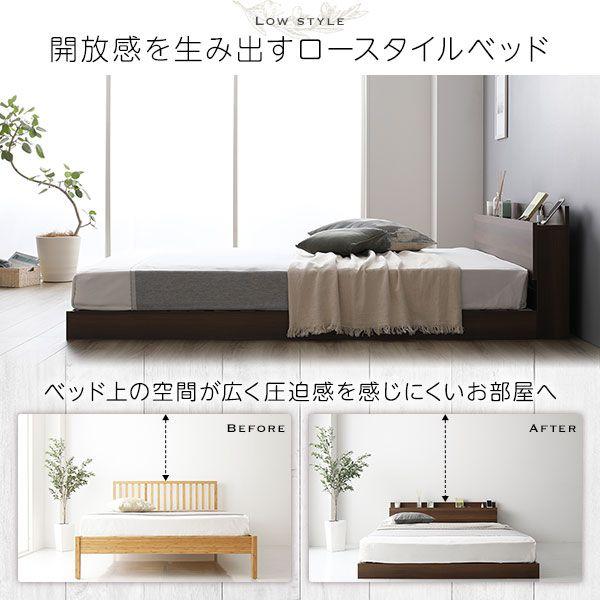 ローベッド シングル マットレス付き 国産ポケットコイル_6