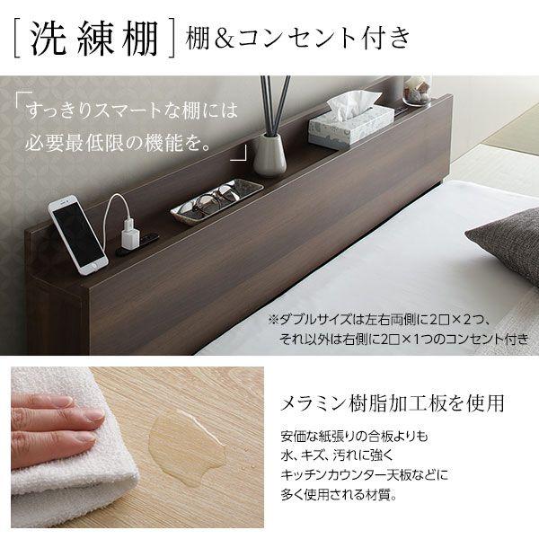 ローベッド ダブル マットレス付き 2層ポケットコイル すのこ_6