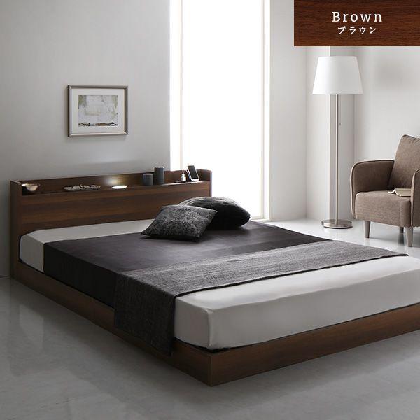 ローベッド ダブル マットレス付き 2層ポケットコイル すのこベッド