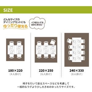 (タイムセール中) ダイニングラグ 約180×220cm 約3畳 おしゃれ 撥水 ホットカーペット対応 防ダニ 防汚_5
