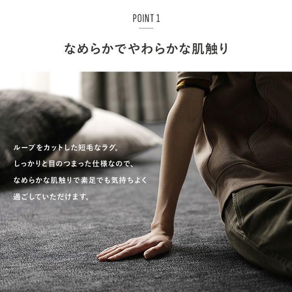 (タイムセール中) ラグマット 江戸間6帖 約261×352cm おしゃれ 冬 日本製 ホットカーペット 床暖房対応