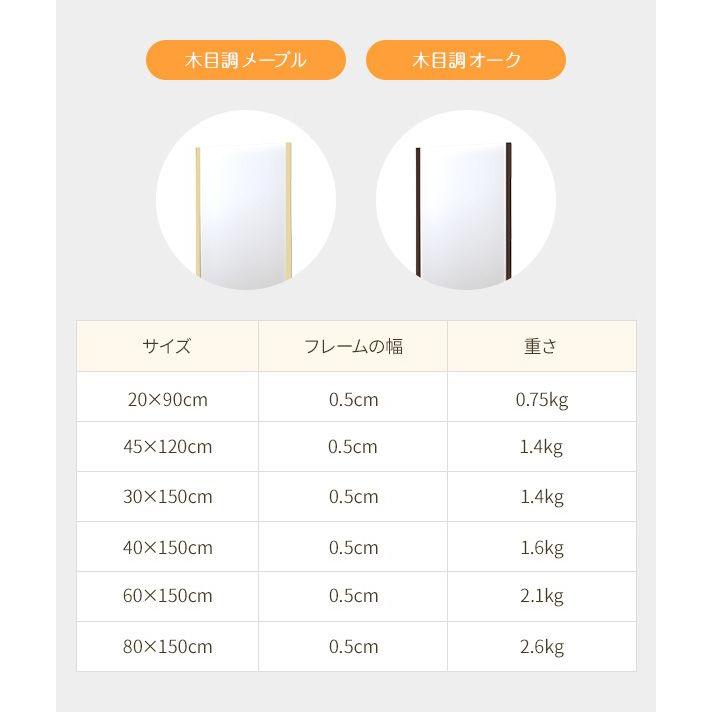 スタンドミラー 全身 60×高さ150cm 割れない 日本製 軽い ブラック_12