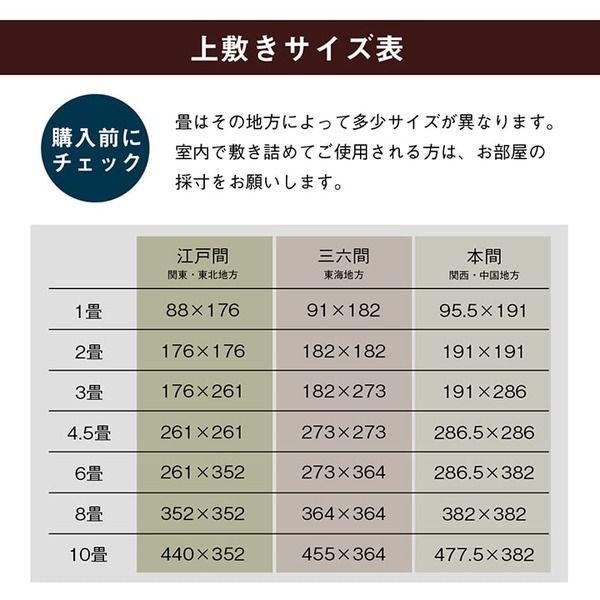 い草カーペット 上敷き 三六間3畳 約182×273cm 国産 撥水