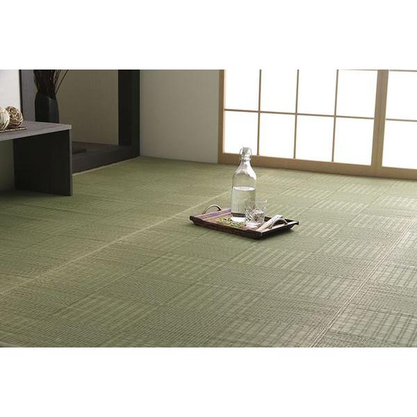 い草カーペット 上敷き 江戸間2畳 約174×174cm 純国産い草 格子柄_12