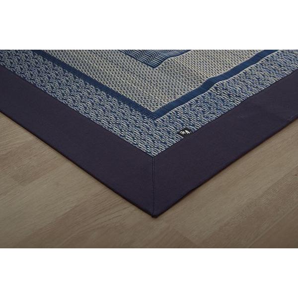 い草ラグ おしゃれ 約95×150cm ネイビー 国産_18