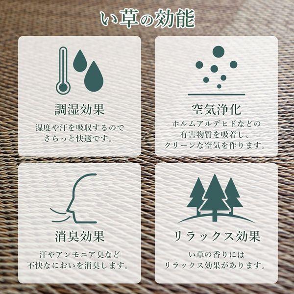 ユニット畳 2枚セット 約82×82×1.7cm 国産い草 ブラック 軽い すべり止め_10