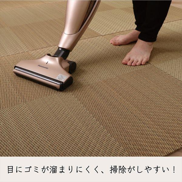 ユニット畳 2枚セット 約82×82×1.7cm 国産い草 ブラック 軽い すべり止め_3