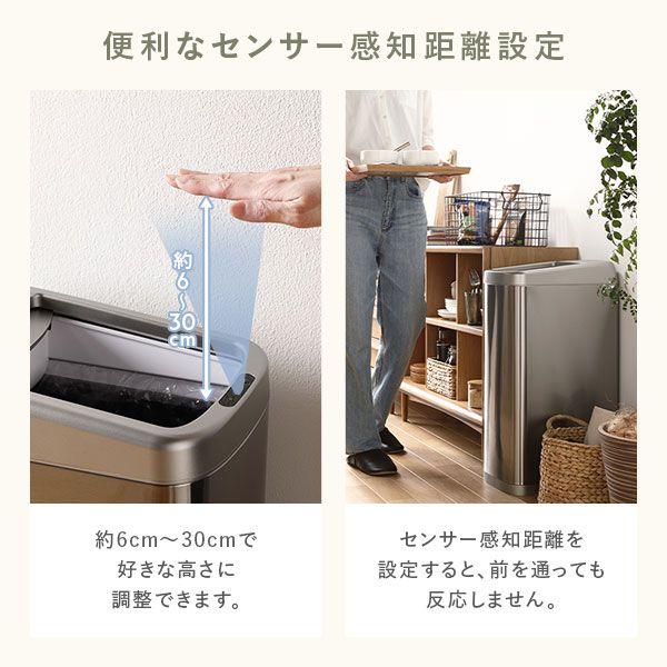 (タイムセール中) ダストボックス 大容量 自動開閉センサー 50L スリム_4