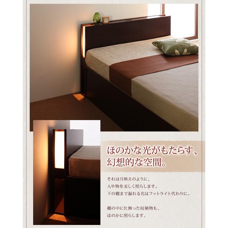 韓国ファッション (SALE) セミシングルベッド マットレス付き マルチラススーパースプリング 縦開き/深さレギュラー 大型収納 跳ね上げ式ベッド