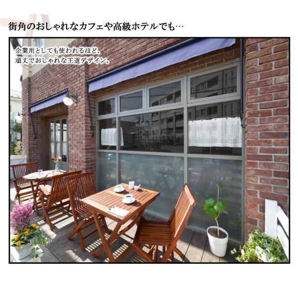 ガーデンテーブル 70cm おしゃれ 正方形 木製 チーク天然木 折りたたみ式 ガーデン家具｜happydining｜06