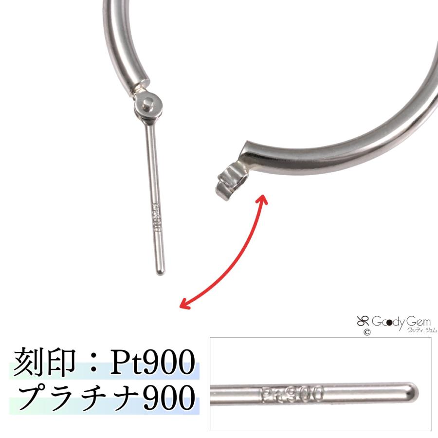 Pt900 プラチナ900 スナップ ピアス 2パイπ 直径25mm 30mm 35mm 40mm