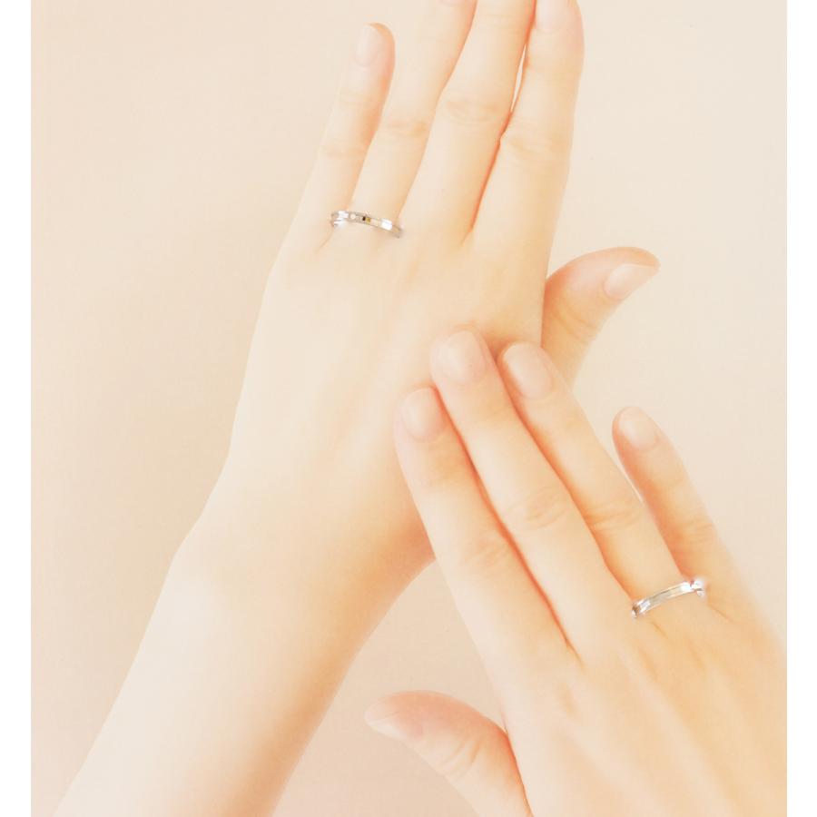 ペア リング 指輪 マリッジリング 結婚指輪 プラチナ ダイヤモンド Pt 900 Pilot パイロット 2本 セット 金属アレルギー対応 刻印無料 ライン シンプル P352の画像