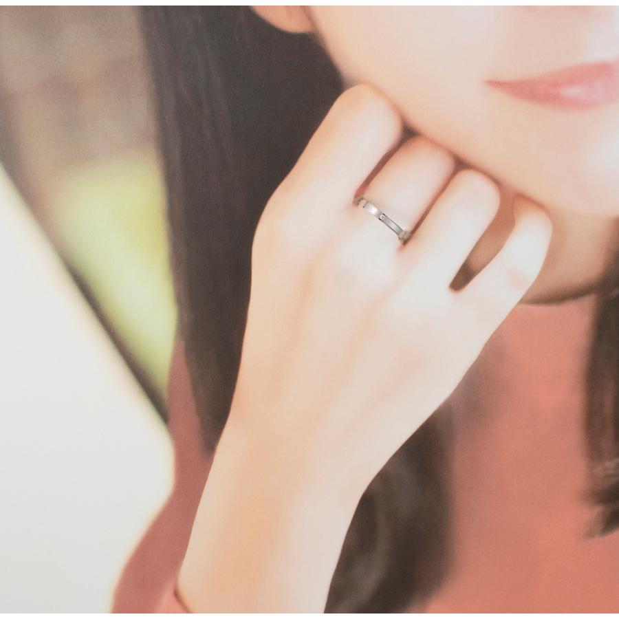 ペア リング 指輪 マリッジリング 結婚指輪 プラチナ ダイヤモンド Pt 900 Pilot パイロット 2本 セット 金属アレルギー 刻印無料 ライン マット つや消し P353の画像