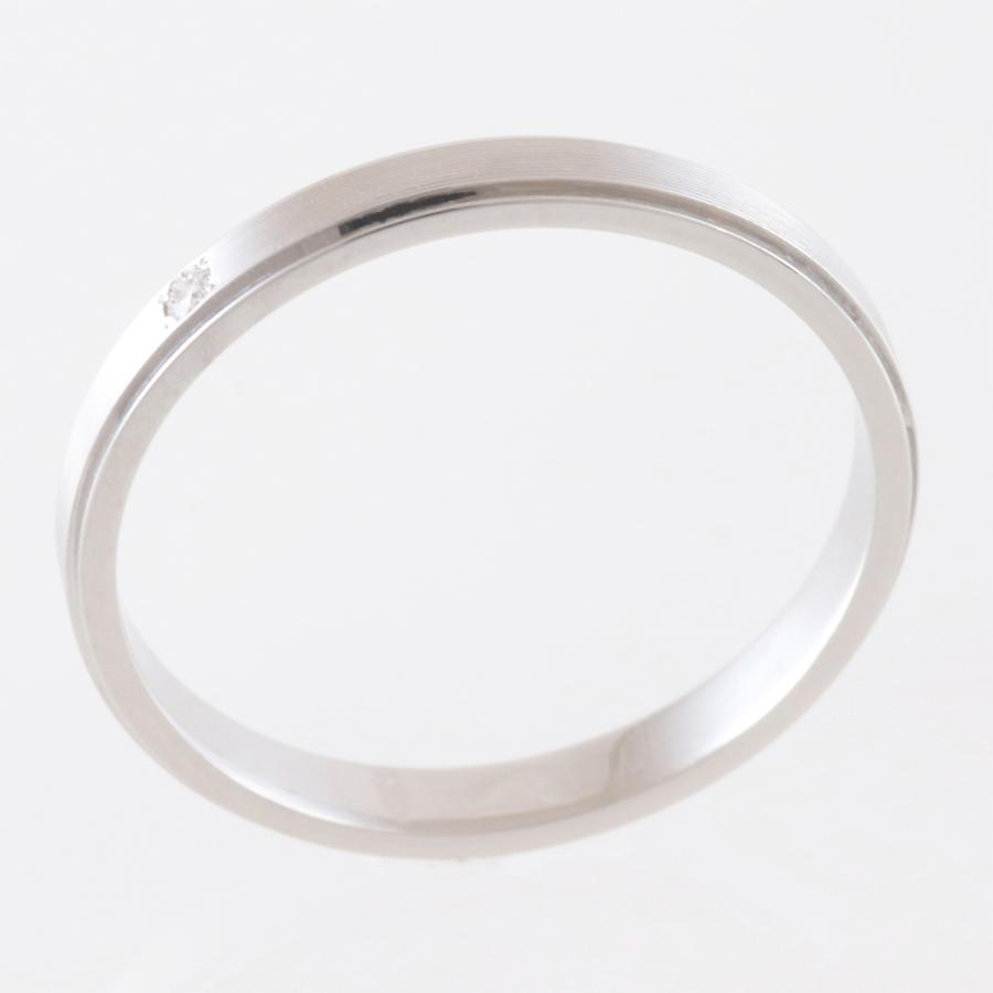 ペア リング 指輪 マリッジリング 結婚指輪 プラチナ ダイヤモンド Pt 900 Pilot パイロット 2本 セット 金属アレルギー 刻印無料 ライン マット つや消し P353の画像