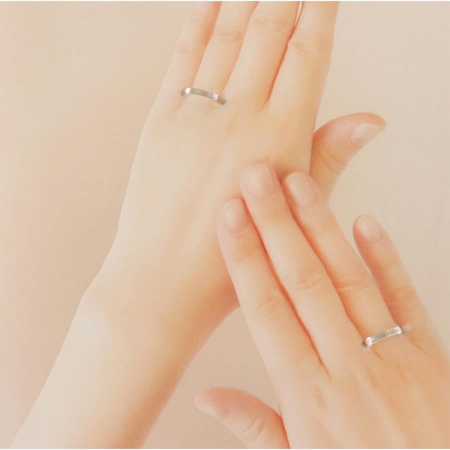 ペア リング 指輪 マリッジリング 結婚指輪 プラチナ ダイヤモンド Pt 900 Pilot パイロット 2本 セット 金属アレルギー 刻印無料 ライン マット つや消し P353の画像