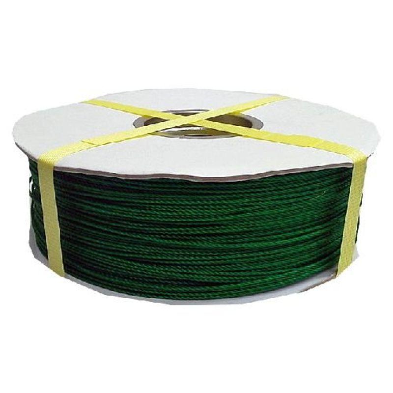 ポリエチレン製ロープ まつうら工業 ポリエチレン製 ロープ 太さ2mm 長さ700m ドラム巻 緑 - 2