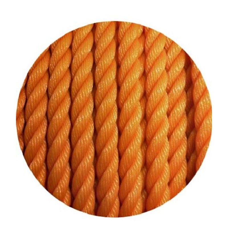 ポリエチレン製ロープ　まつうら工業　ポリエチレン製　オレンジ　長さ200m　ドラム巻　ロープ　太さ4mm