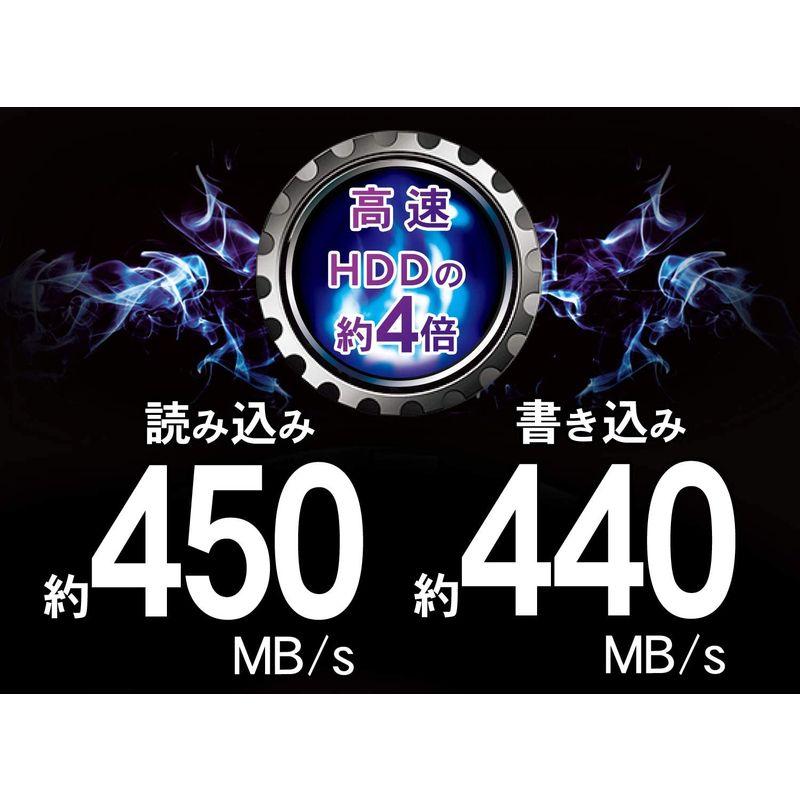 外付けストレージデバイス　I-O　DATA　Pro　日本製　USB3.1(Gen1)　ポータブルSSD　高速アプリ　PCゲーム　GigaCry　1TB　PS5　PS4