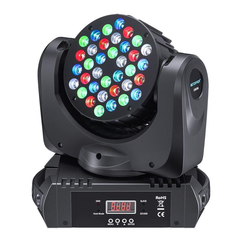 BETOPPER ムービングライト 36x3W RGBW LED LM108 舞台照明 ディスコライト ステージライト スパイダーライト ス