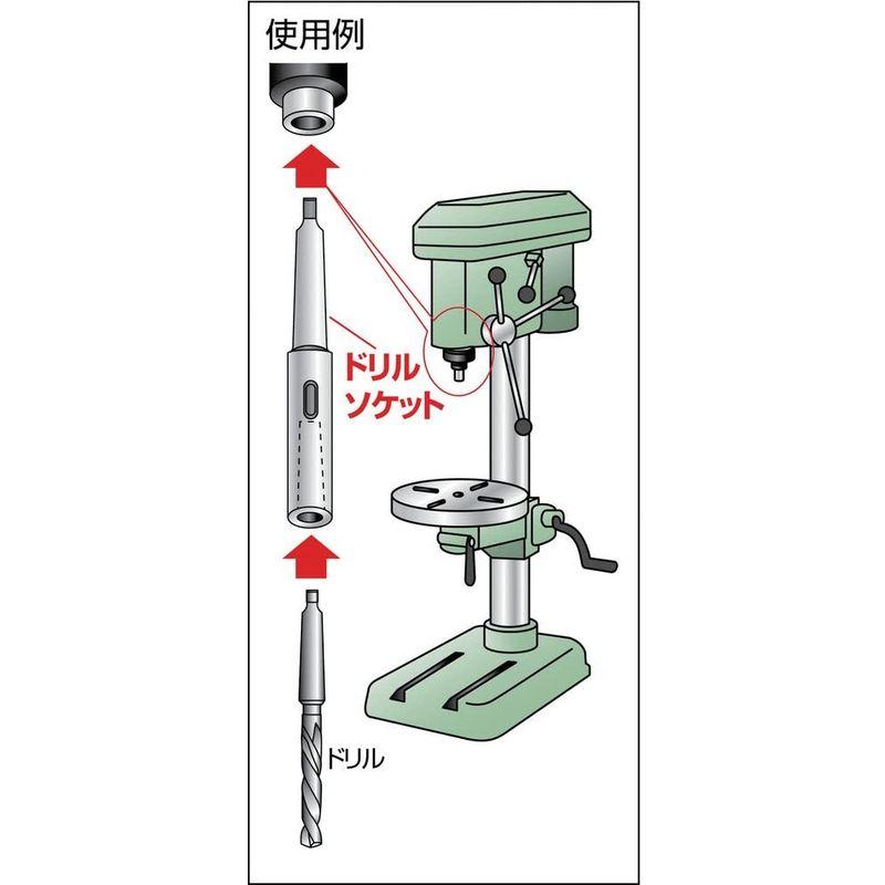 工具・作業用品　TRUSCO(トラスコ)　ドリルソケット焼入研磨品　ロング　首下200mm　TDCL-55-200　MT5XMT5