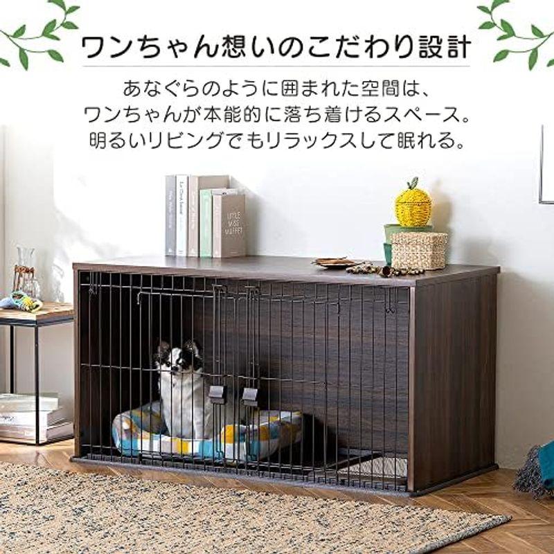 アイリスオーヤマ 犬ケージ ナチュラルファニチャー ナチュラル 小型犬用 幅122.5×奥行61×高さ62.5cm 犬ケージ ナチュラルファニチャー ナチュラル 小型犬用 幅122 5×奥行61×高さ62 5cm